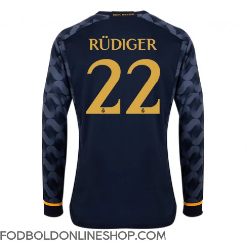 Real Madrid Antonio Rudiger #22 Udebanetrøje 2023-24 Langærmet